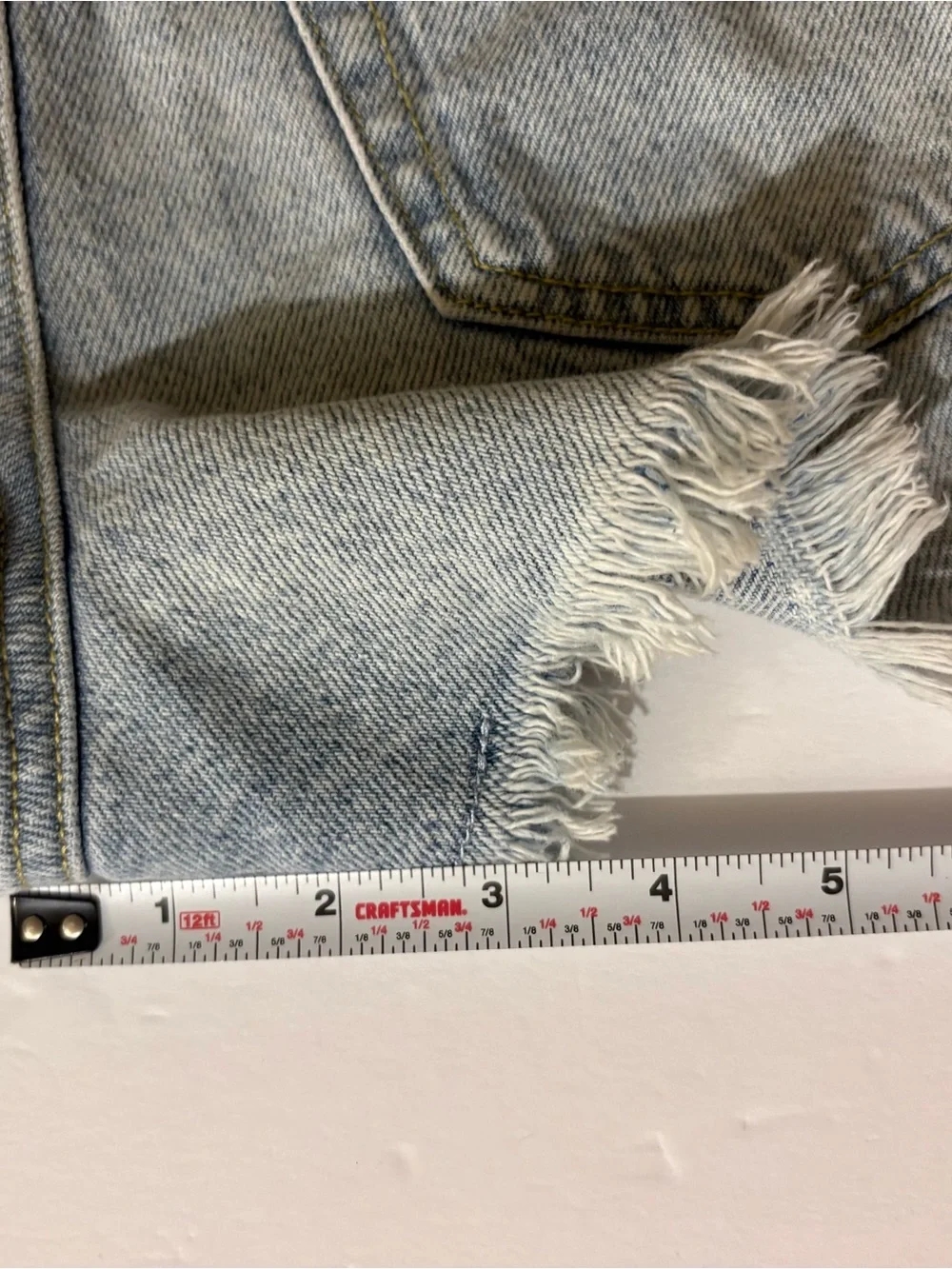 PacSun Women's High Rise Festival Light Wash Denim Cut Off Shorts 26 Button